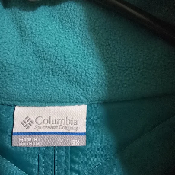 Columbia Women's Turquoise Puffer Jacket  Very Comfy Warm 3X /0036 - Picture 2 of 3